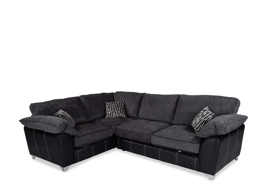Dark Grey Fabric 1.5L/2.5R Highback Corner Sofa - Kenya