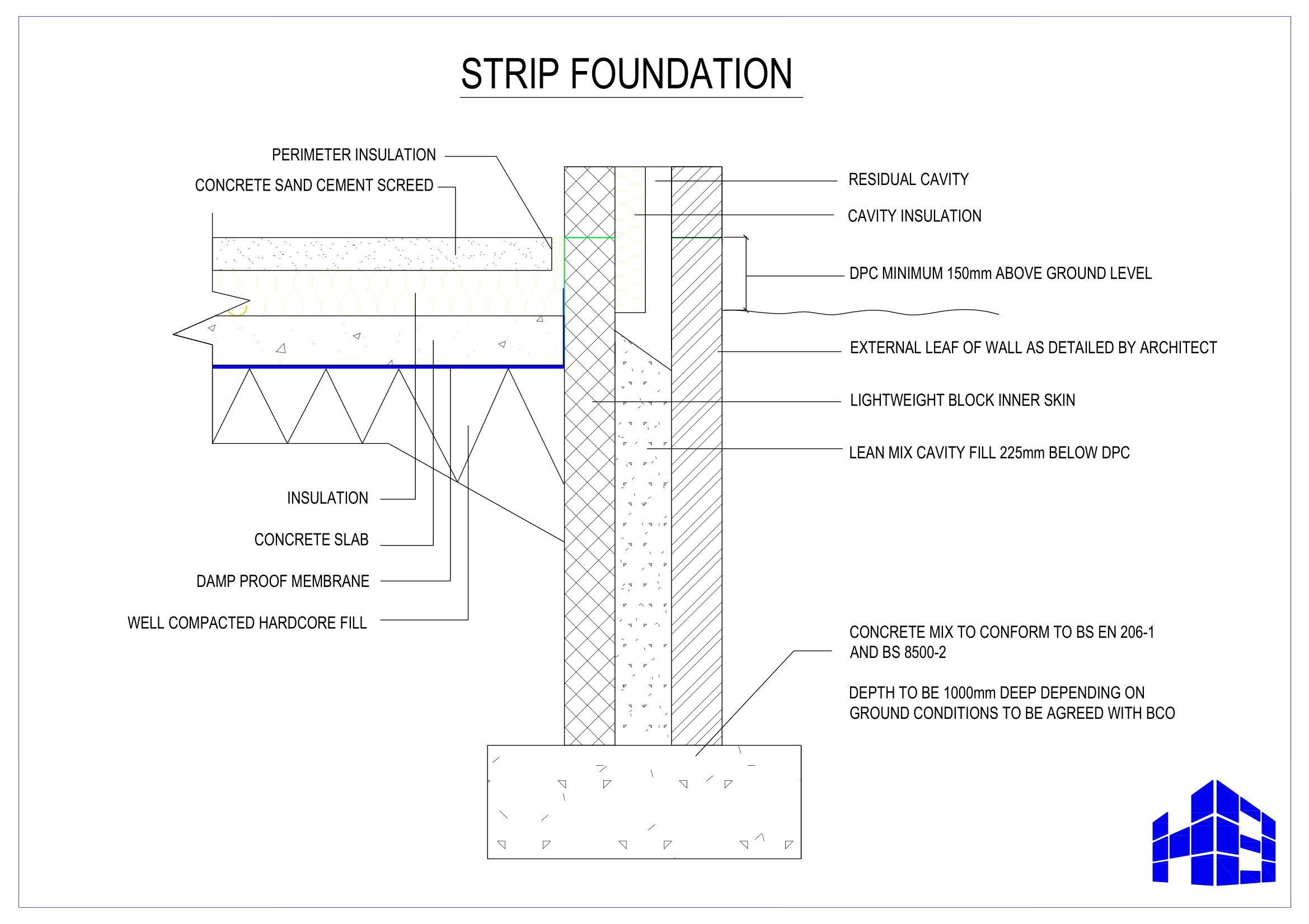 Structural Plinth Drawing Foundation Drawing