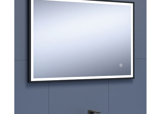 Building Materials | Fuse Frame Black LED Mirror 80x60cm