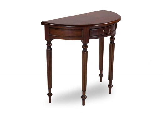 One Drawer Mahogany Console Table - Victoria
