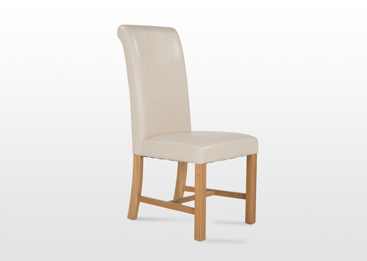 Leather dining chairs with 2024 oak legs