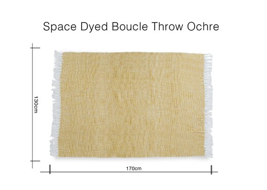 Space Dyed Boucle Throw -Ochre photo 5