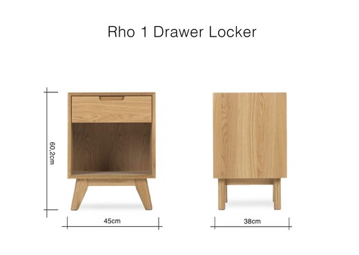 1 Drawer Oak Locker - Rho photo 7