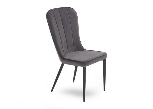 Dark Grey Velvet Dining Chair - Heuston