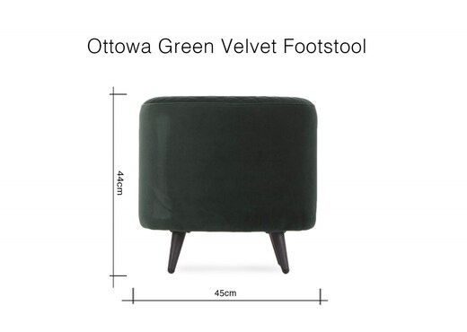 Green Velvet Footstool - Ottowa photo 4