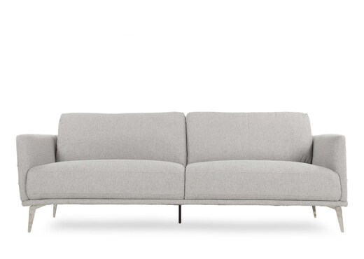 Interiors | 3 Seater Silver Fabric Sofa - Matera