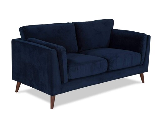 navy velvet 2 seater sofa