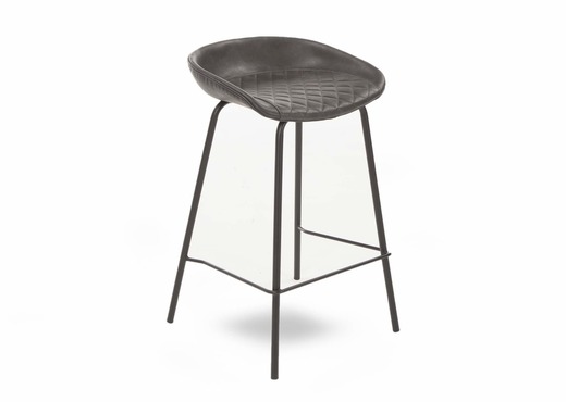 grey faux leather bar stools