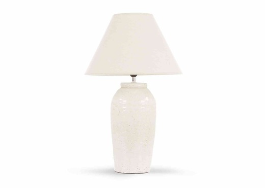 Tall Cream Table Lamp with Shade - Tolka photo 1
