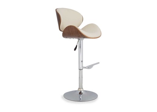 cream faux leather bar stools