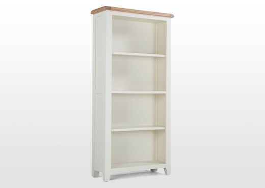 Country-style Two-tone Large Oak Bookcase - Harmony