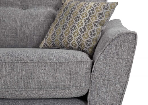 3 Seater Grey Fabric Sofa - Aria photo 3