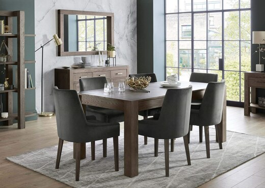 Turin dark oak dining outlet table