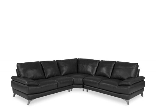 Leather corner deals group sofa