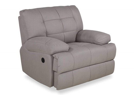 Interiors | Light Grey Fabric Power Reclining Armchair - Cooper