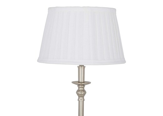 White Shade Silver Finished Table Lamp - Tory photo 3