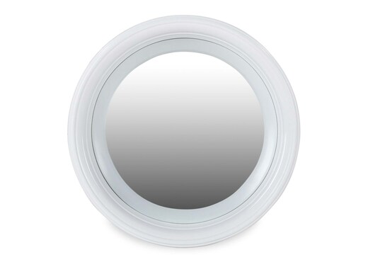 Round White Framed Wall Mirror - Avon