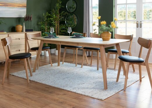 Interiors | 150cm Medium Oak Extendable Dining Table - Rho