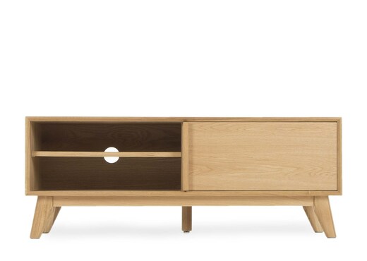 Interiors | Sliding Door Oak TV Unit - Rho