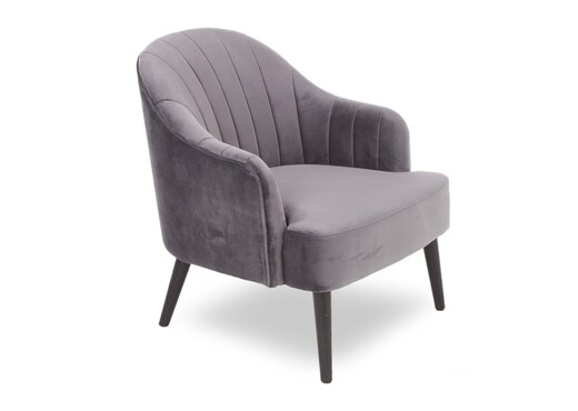 Dark Grey Velvet Chair - Hazel photo 1