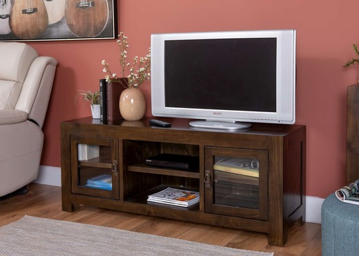 Interiors | Medium Dark Pine TV Unit - Montreal