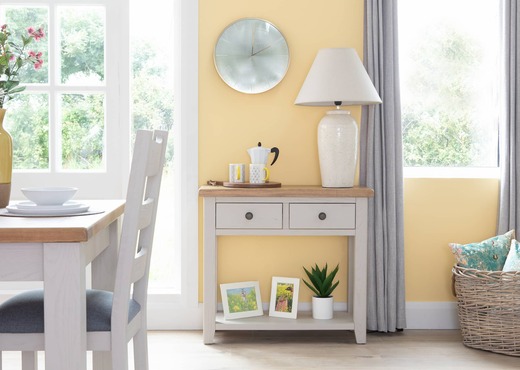 Interiors | Grey Smoked Oak Console Table - Country Cottage 2020