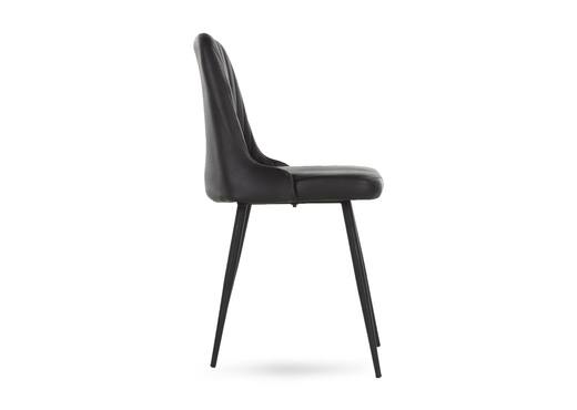 Black Leather Dining Chair - Harvey photo 3