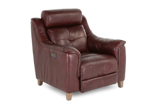 red leather power recliner chair