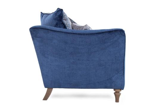 4 Seater Blue Fabric Pillowback Sofa - Sophia photo 3