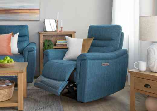 teal power recliner