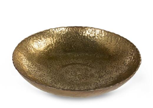 Elegant Vintage Italian MOD DEP Brass Bronze Ornate Oval Bowl