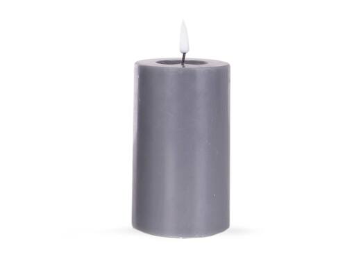 Small Grey Slim LED Candle - Real Flame Deluxe photo 1