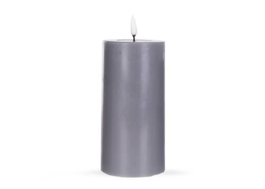 Medium Grey Slim LED Candle - Real Flame Deluxe photo 1