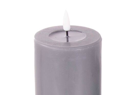 Medium Grey Slim LED Candle - Real Flame Deluxe photo 3