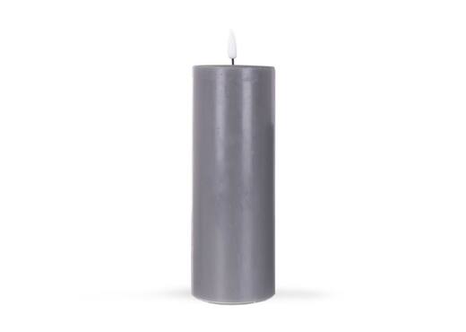 Large Grey Slim LED Candle - Real Flame Deluxe photo 1