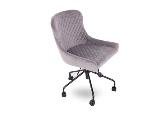 Grey Velvet Office Chair - Ottowa