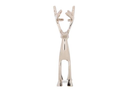 Small Silver Standing Reindeer - Christmas Figurine photo 3