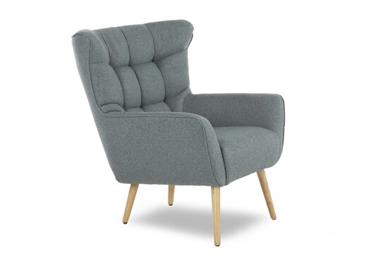 Interiors | Blue Fabric Lounge Chair - Toronto