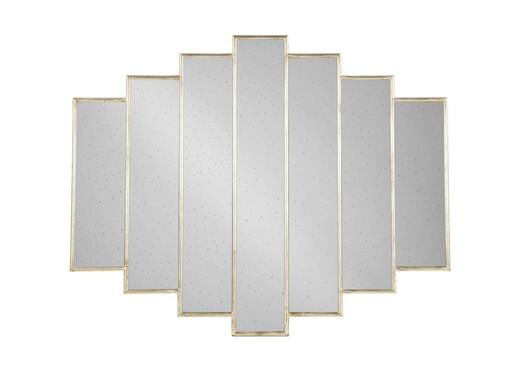 Large Gold Panel Wall Mirror - Emile (Plain Glass) photo 1