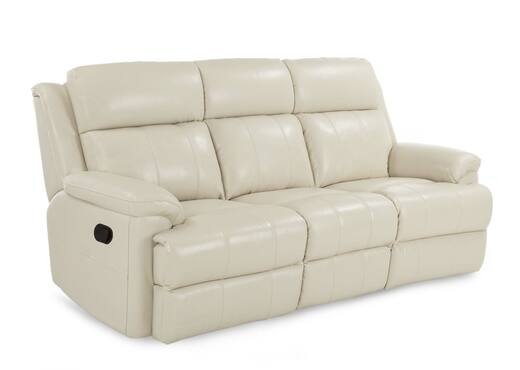 off white leather sectional with recliner