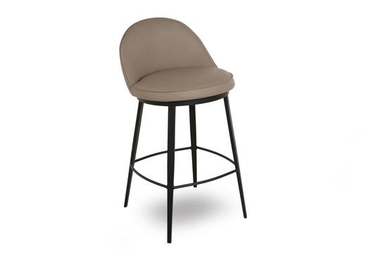 Interiors Taupe Faux Leather Bar Stool Gain