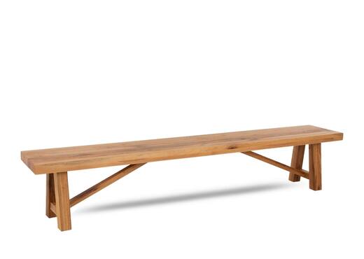 Rustic oak store bench