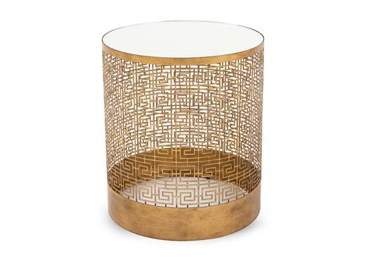 Large Gold Key Accent Table - Greek