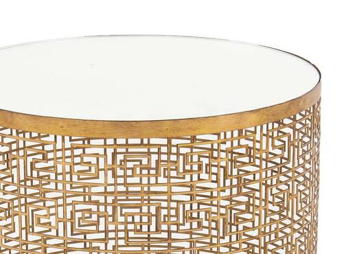 Large Gold Key Accent Table - Greek photo 3