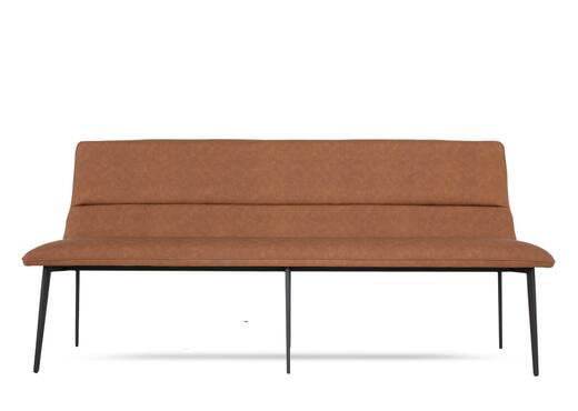 150cm Light Brown Faux Leather Bench - Tim photo 3