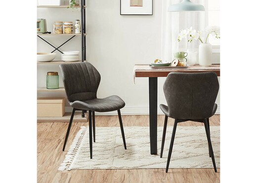 grey leatherette dining chairs