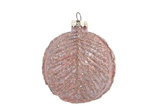 Box of 6 8cm Pink Sparkle - Christmas Bauble