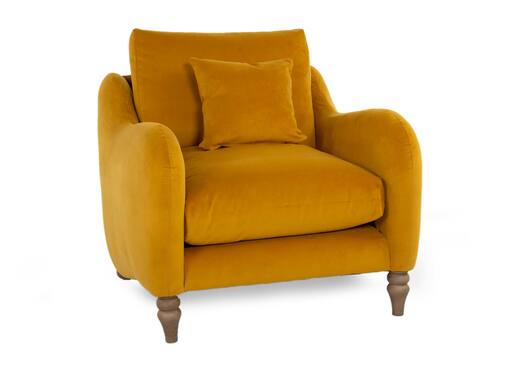 Interiors | Yellow Velvet Armchair - Reuben