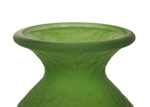 Large Matt Green Glass Vase - Ozark photo 2