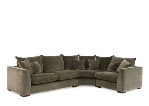 Green fabric corner sofa online